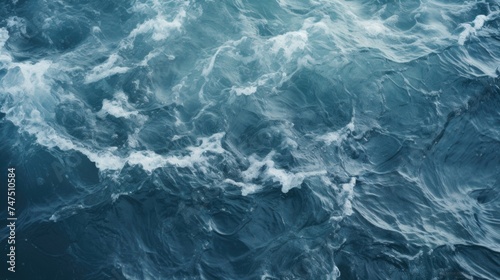 Close-up view of water with waves, perfect for backgrounds © Fotograf