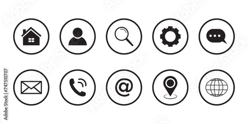 Web icon set thin line. Website set icon vector outline. for computer and mobile.
