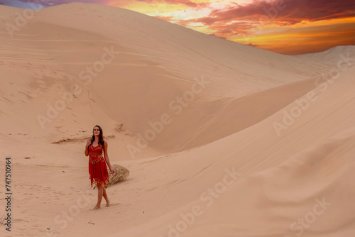 Sculpted by Nature  Model s Grace Amidst Imperial Sand Dunes  California s Timeless Beauty Captured in Mesmerizing Photoshoot