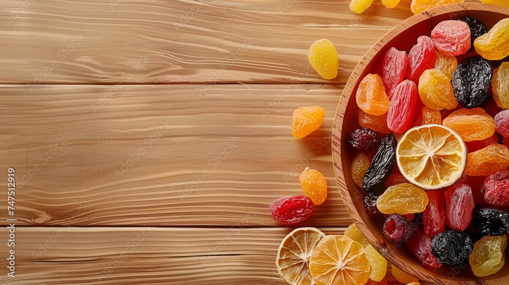 dried fruits on the table dried fruits on the table