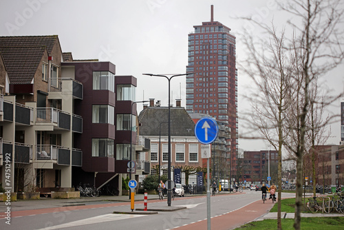 Enschede, Netherlands, Tuesday 27 February 2024 walking around the city top places exploring center on foot big size high prints travel stock photography printings