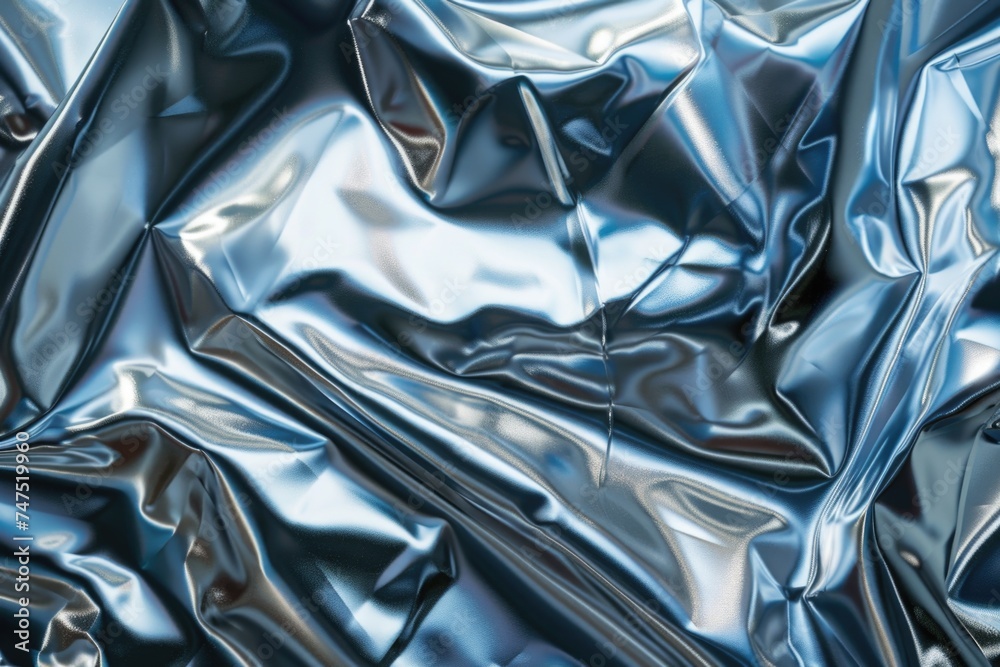 Close up of a shiny silver cloth, perfect for fashion design projects Close up of a shiny silver cloth, perfect for fashion design projects