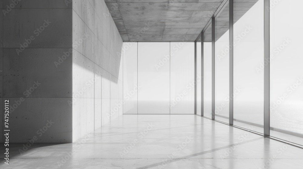 Simple black and white photo of an empty room. Suitable for interior design projects Simple black and white photo of an empty room. Suitable for interior design projects