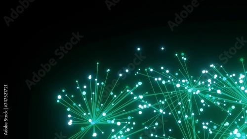 Wallpaper Mural energievoll türkis leuchtende symmetrisch vernetzte Lichter, Energie, Strom, Stärke, Netzwerk, Sicherheit, kraftvoll, schnelles Internet, Licht, Technologie, Wissenschaft Torontodigital.ca