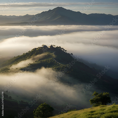 Sea of mist landscape photo