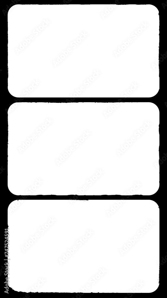 Vertical Old Split Screen Film Matte Overlay For Vintage Effect Vertical Old Split Screen Film Matte Overlay For Vintage Effect