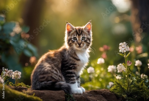 illustration  exploring enchanting world cats kittens  furry companions  playful behaviors  cozy moments captured  feline  pet  animal  tail  whisker  eye 