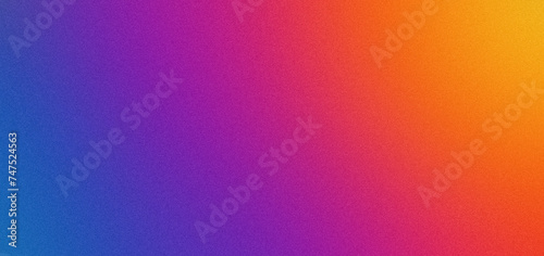 Grainy color gradient background in blue, violet and orange