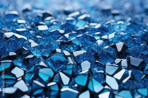 Texture of precious and semiprecious stones. Blue Crystal Mineral Stone. Gems.