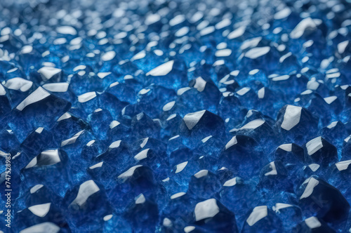 Texture of precious and semiprecious stones. Blue Crystal Mineral Stone. Gems.