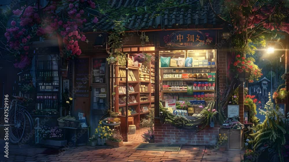 a store with a bunch of flowers in front of it a store with a bunch of flowers in front of it