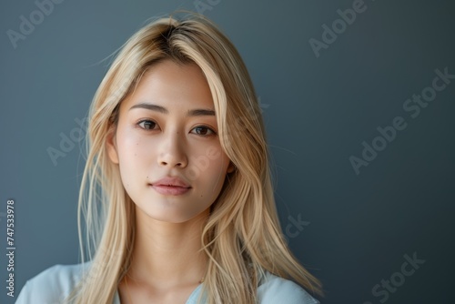 Portrait of a woman with colored Background