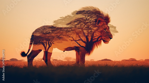 Colorfully Lion. Lion Logo. Creative Artwork