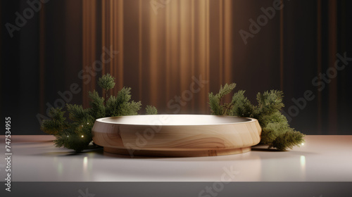 Elegant Silkwood Podium product display for product presentation