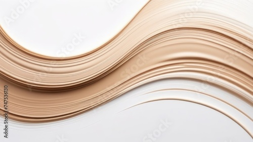 Smear of foundation on a white background.