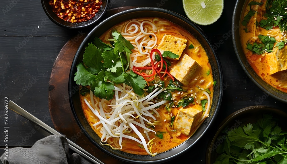 Spicy Thai Curry Noodle Soup with Fresh Herbs Spicy Thai Curry Noodle Soup with Fresh Herbs