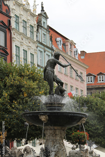 Monument - Neptune's fountain Gdansk