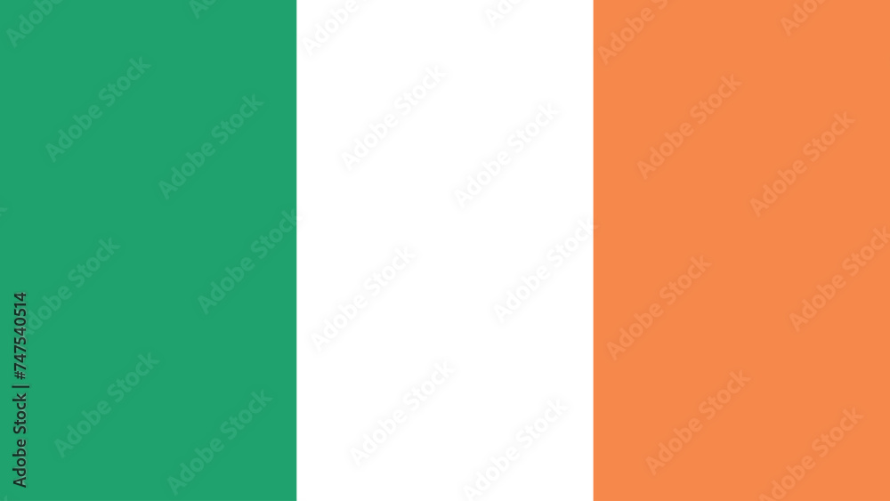 Design flag of ireland, capital city Dublin
