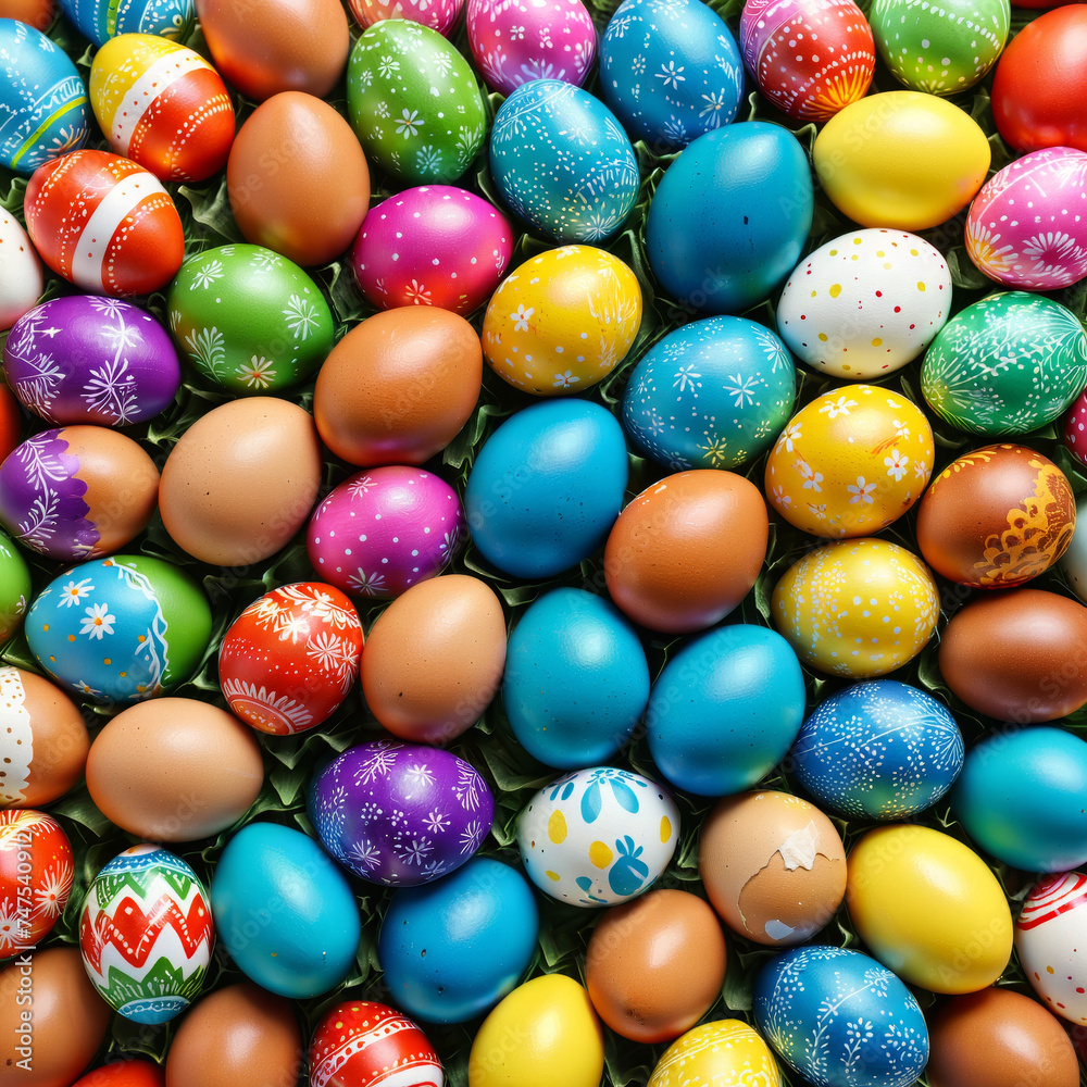 Colourful background of easter eggs collection, easter celebration, easter egg patterns, springtime joy, festive surprise, easter gift, vibrant eggs Colourful background of easter eggs collection, easter celebration, easter egg patterns, springtime joy, festive surprise, easter gift, vibrant eggs