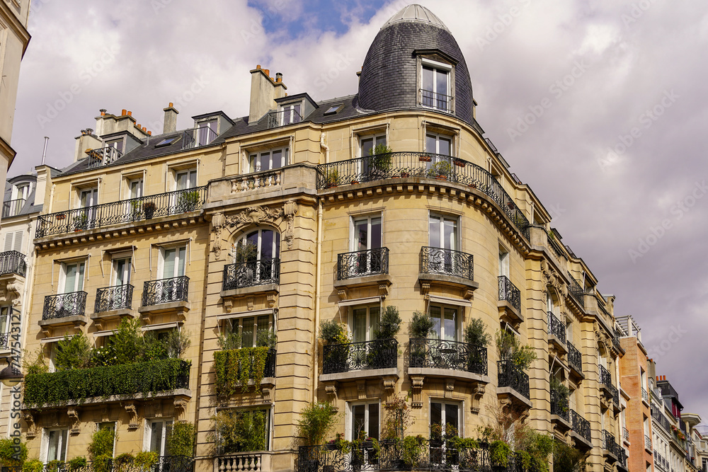 Fototapeta premium building facade from Paris , real estate