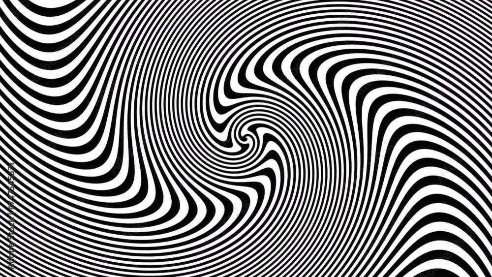 Optical illusion black and white with zig zag lines, in the style of creased crinkled wrinkled. Black and white monochrome