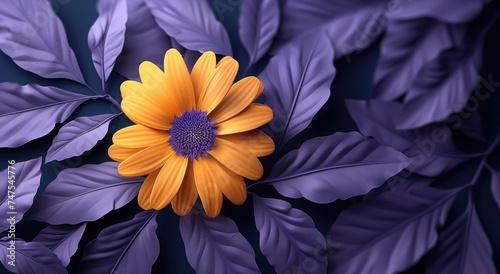 an open flower made of yellow flowers with leaves