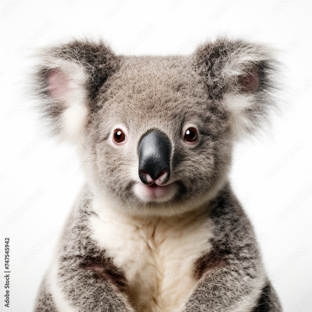 photo of a koala on a white background сreated with Generative Ai photo of a koala on a white background сreated with Generative Ai