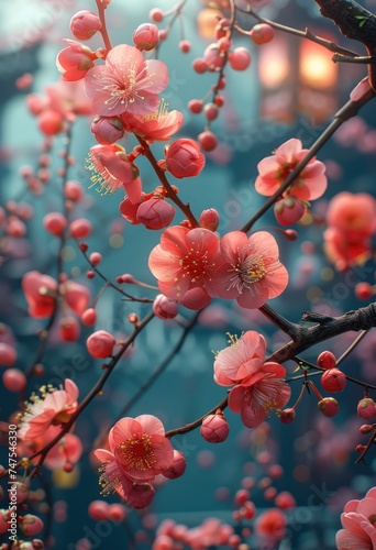easter background on blue background