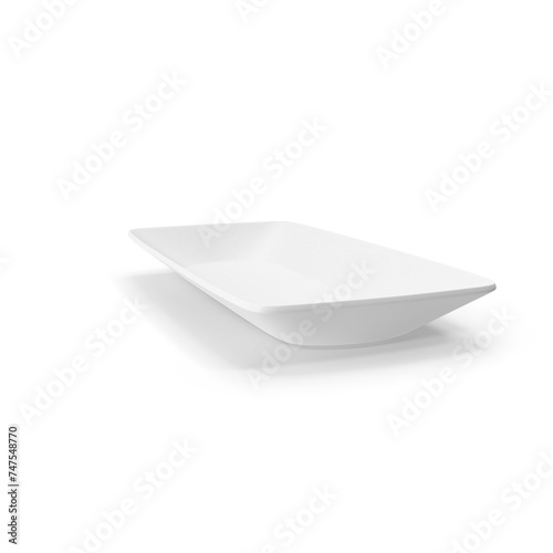 White Rectangular Flat Plate