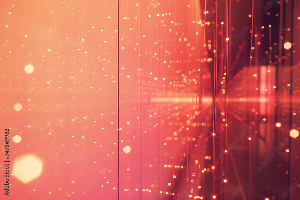 Network Symphony: Pink Bokeh Harmony with Interconnected Lines and Nodes Network Symphony: Pink Bokeh Harmony with Interconnected Lines and Nodes
