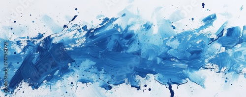blue background paint strokes.