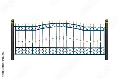 Fence with arch and supports