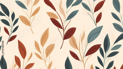 Warm, light leaf pattern embraces the beauty of the season