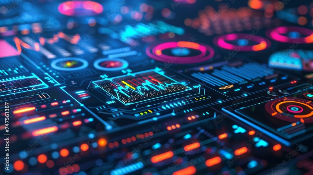 Obraz premium 3D Rendering UHD Information.