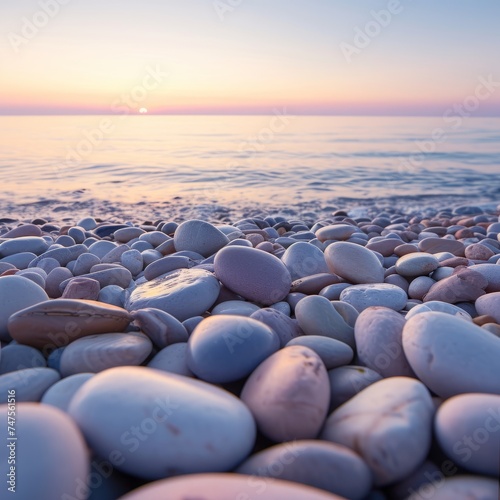 smooth sea stones on the shore. © Yahor Shylau 