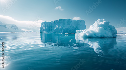 Antarctic icebergs in Glacier Lagoon, Ilulissat, Greenland