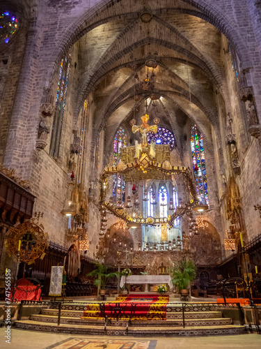 Obraz na płótnie Palma Cathedral high altar w salonie