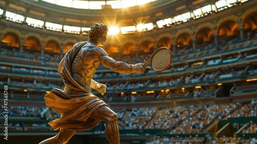 marble tennis player