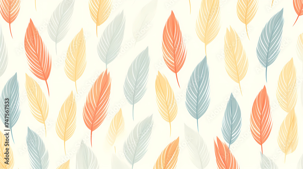 Obraz premium Seamless background picture, leaves pattern