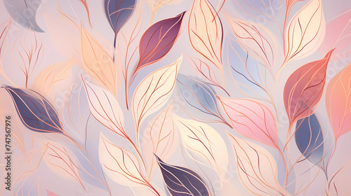 Seamless background picture, leaves pattern