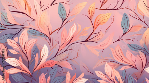 Seamless background picture, leaves pattern