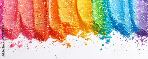 colorful rainbow sand background.