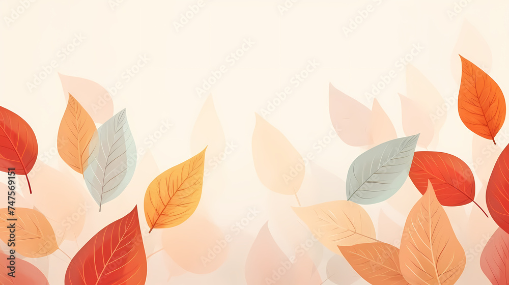 Seamless background picture, leaves pattern