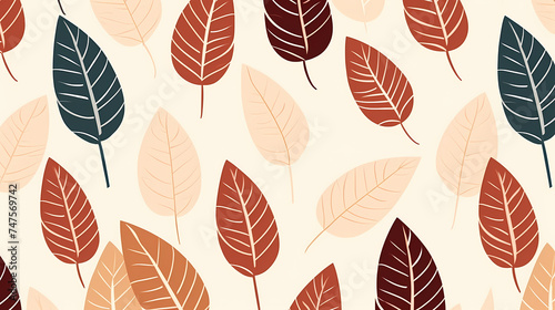 Seamless background picture  leaves pattern