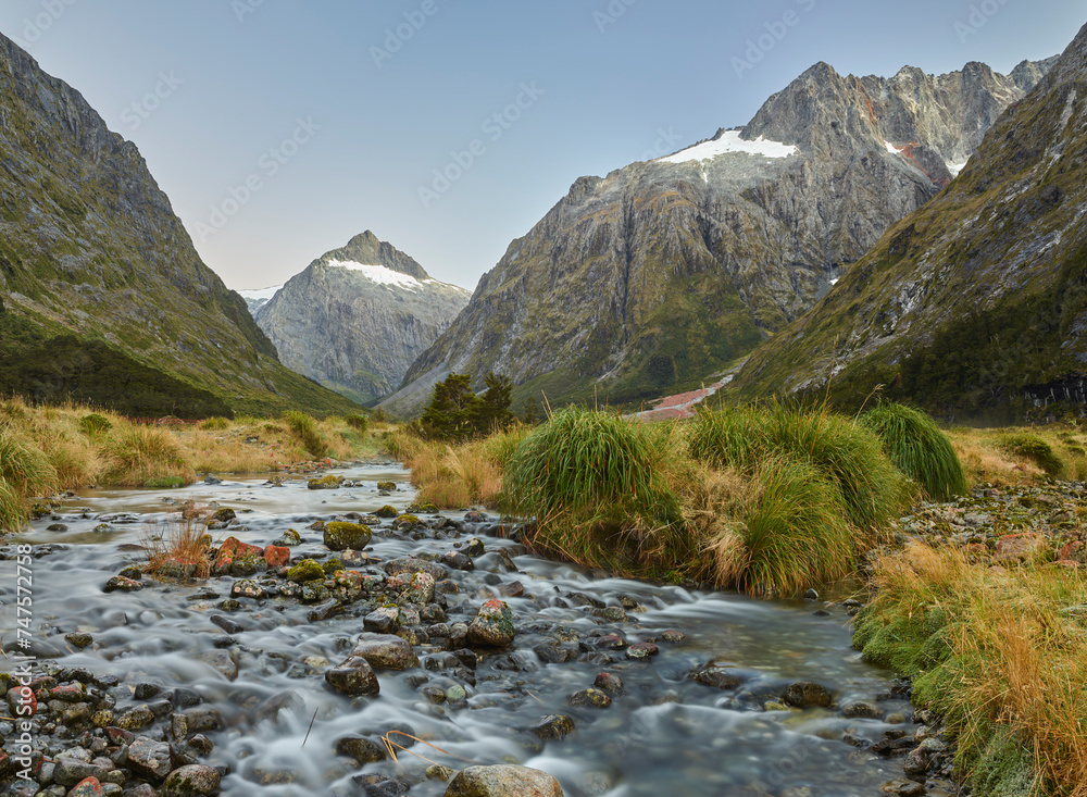 Mount Talbot, Hollyford River, Fiordland Nationalpark, Southland, Südinsel, Neuseeland, Ozeanien