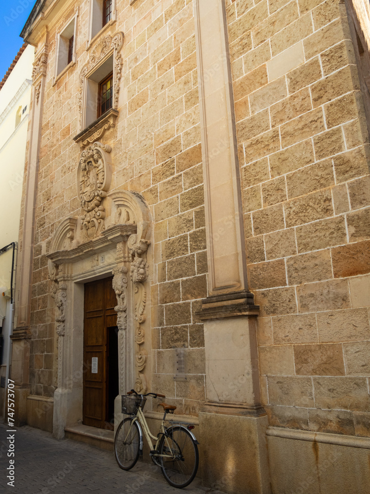 A bicycle at the door of Capella Sant Crist Ciutadella de Menorca