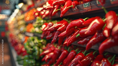 hot pepper, different varieties of pepper photo