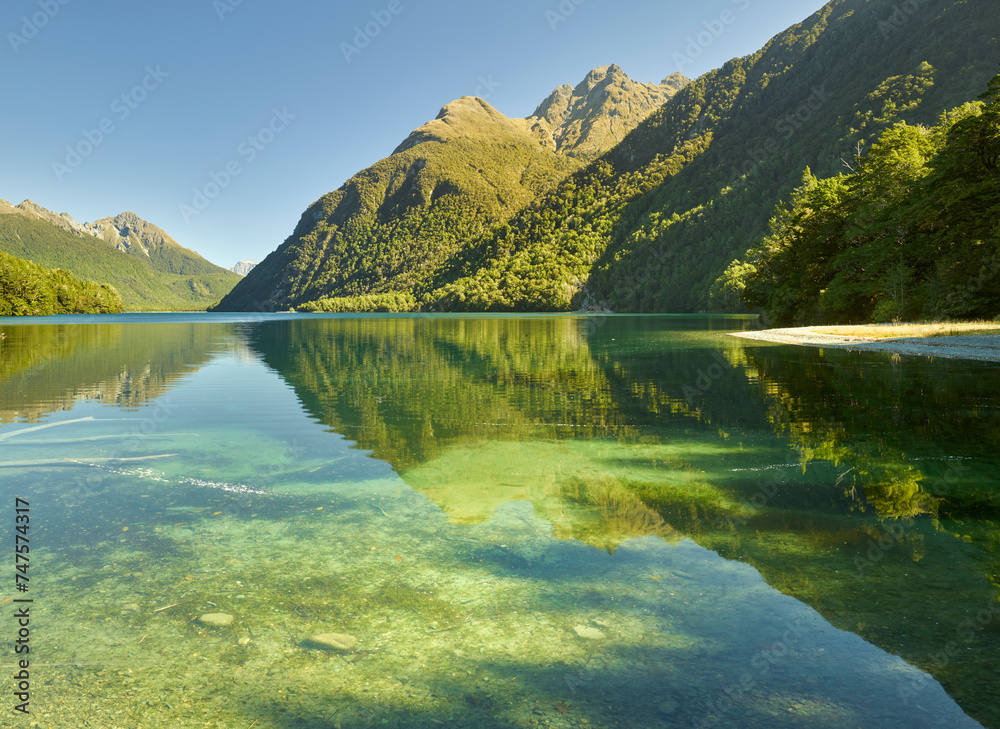Lake Gunn, Fiordland Nationalpark, Southland, Südinsel, Neuseeland, Ozeanien