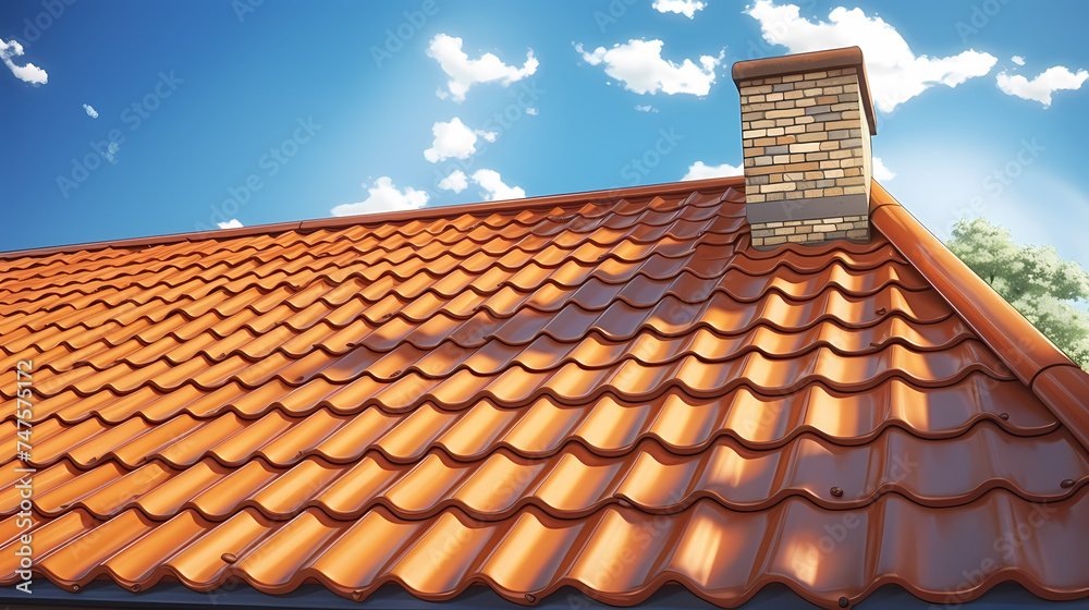 Naklejka premium house roof,house roof top view