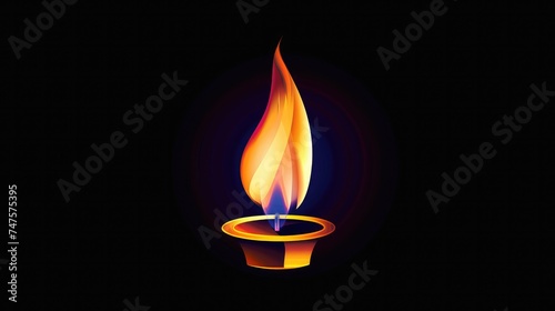 Gas flame for cooking or blowing, easy to control the fire Generative AI